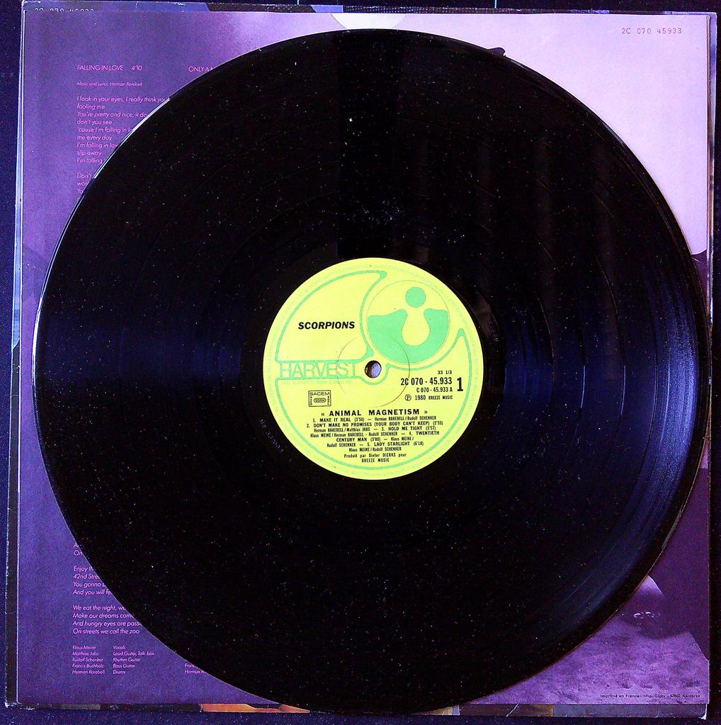 Vinyle 33t Scorpions Animal Magnetism Harvest 1980