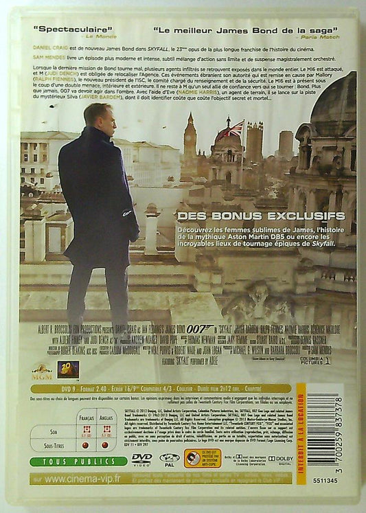 Dvd Skyfall 007 James Bond Daniel Craig
