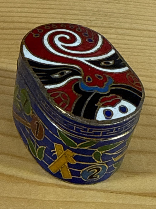 Boîte en émail cloisonné – Masque opéra – Décoration – Vintage