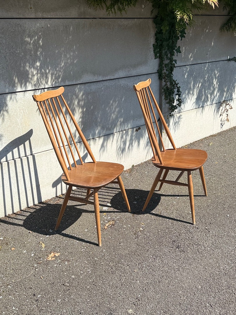 Chaises – Ercol Quaker – Mobilier – Vintage en bois d'orme