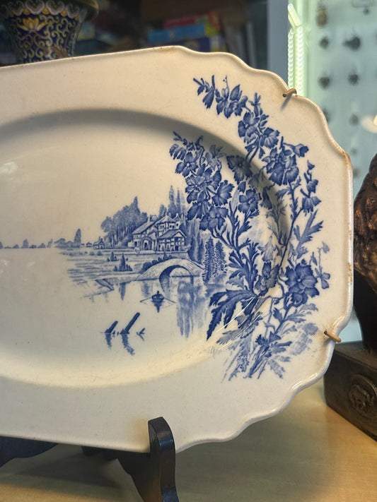 Plat Myott Meadowsweet – Vaisselle – Décor bleu paysage