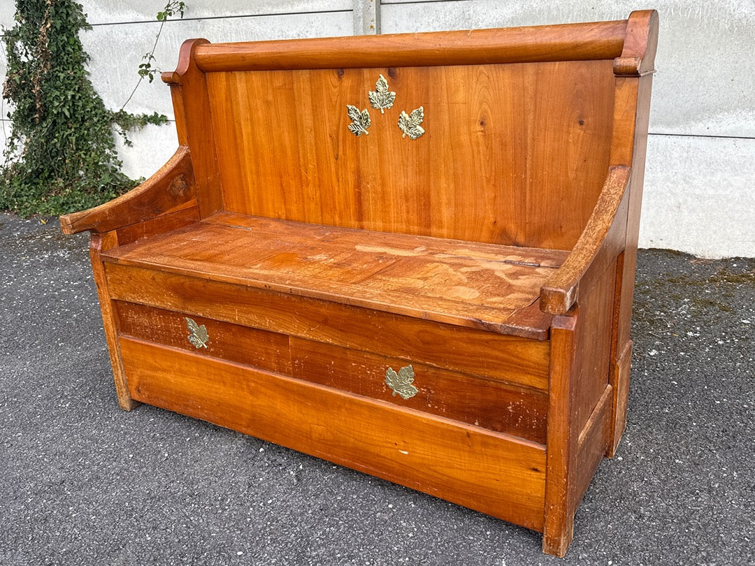 Banc coffre – Vintage – Mobilier – Bois massif