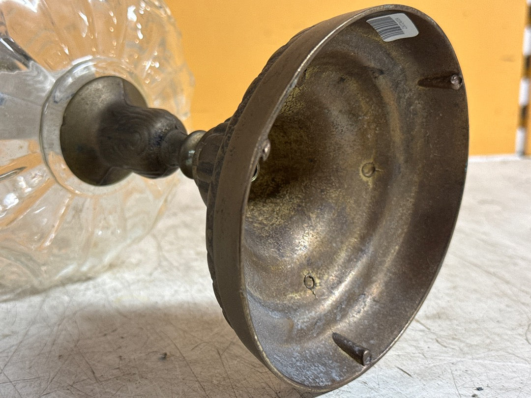Lampe à pétrole vintage – En métal et verre transparent