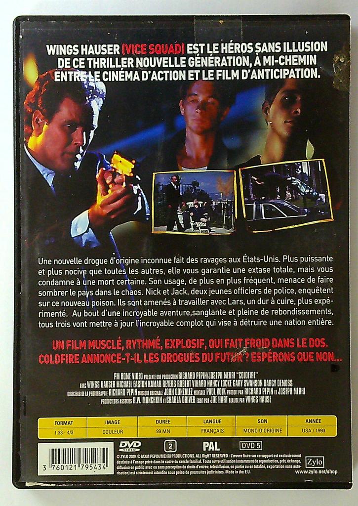 Dvd Coldfire film action Wings Hauser thriller
