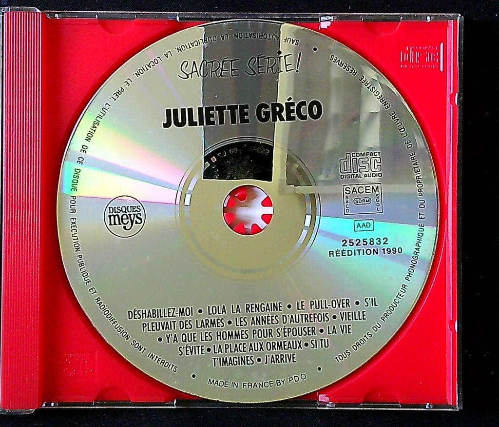 Cd – Juliette Gréco – Musique – Sacrée Série !
