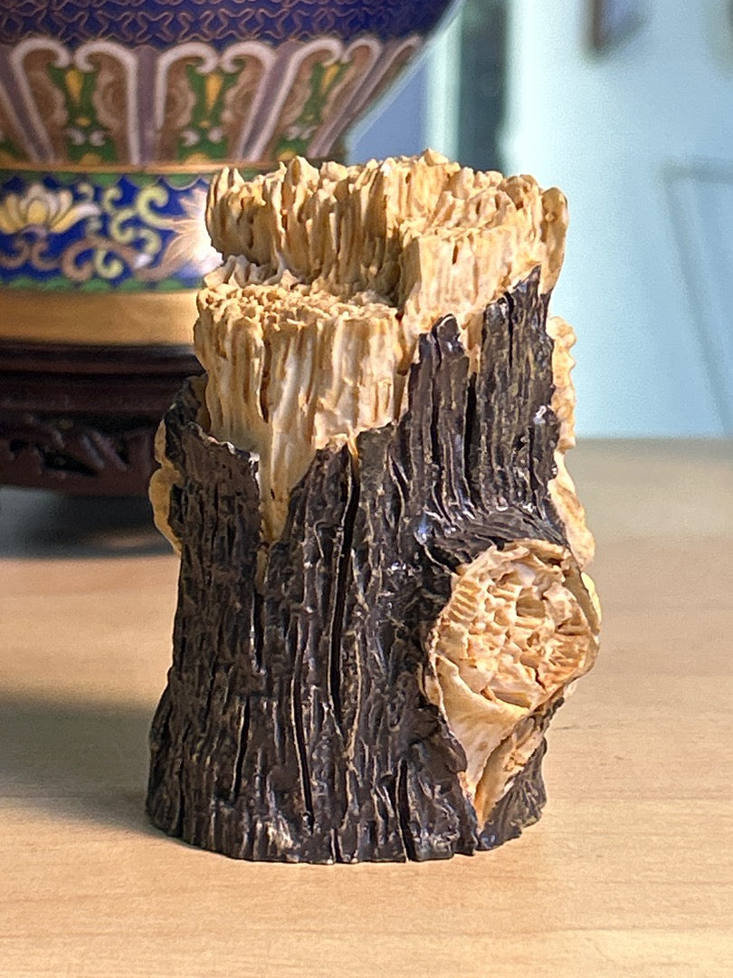 Figurine Chouette / Hibou Dans Son Tronc