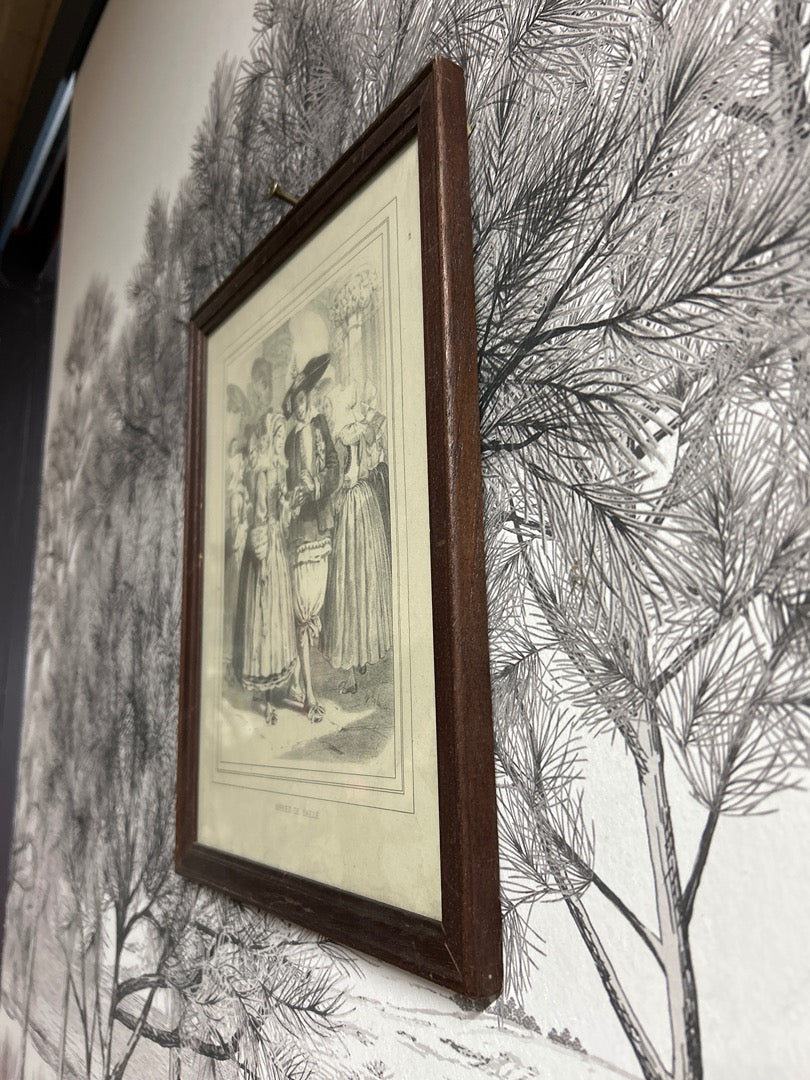 Tableau Gravure Mariés de Saillé L. Lestang