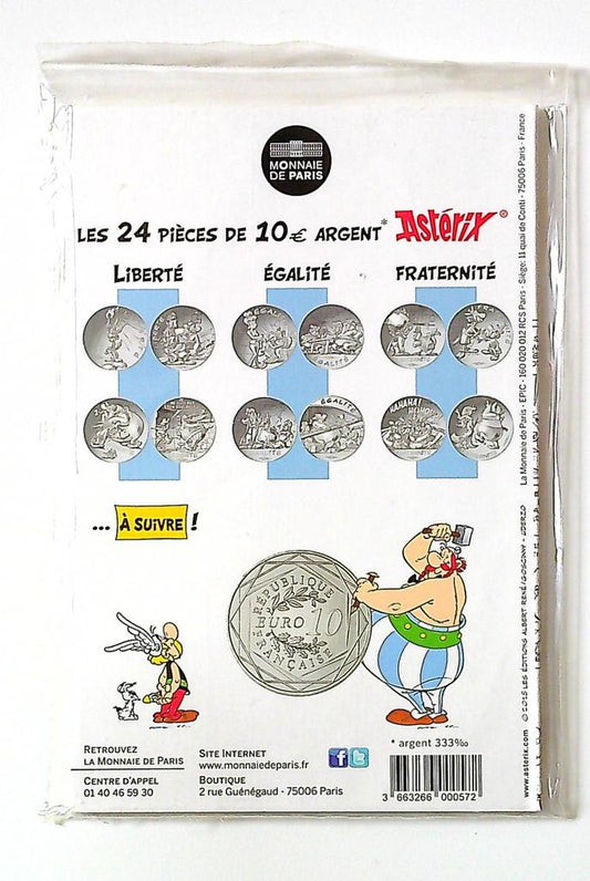 pièce 10€ Argent Astérix la Liberté Monnaie de Paris