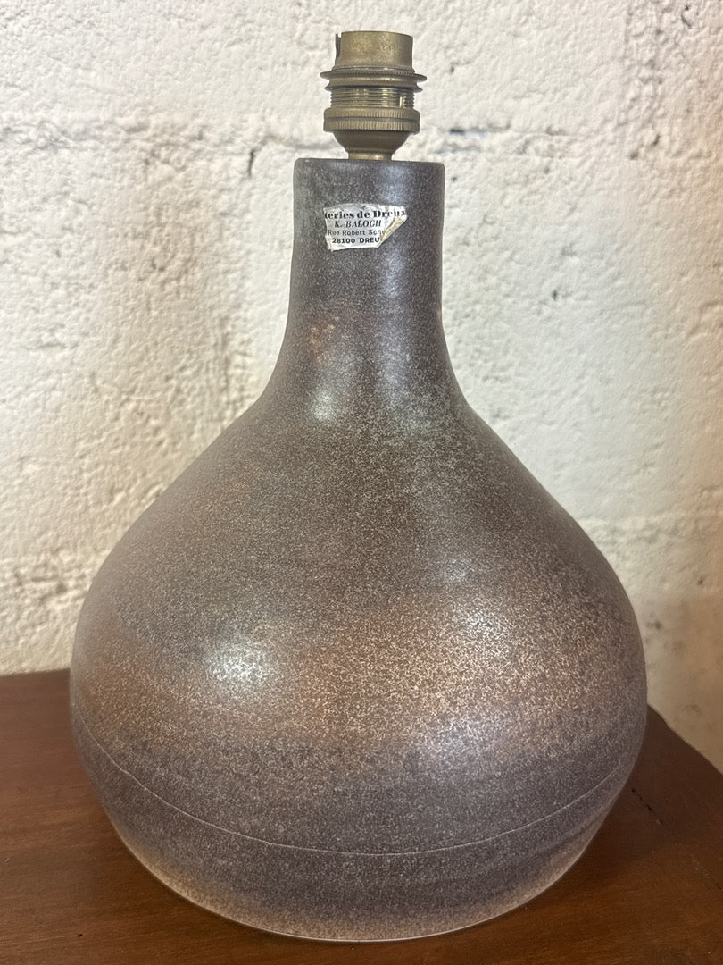 Lampe céramique K Balogh – Poterie vintage