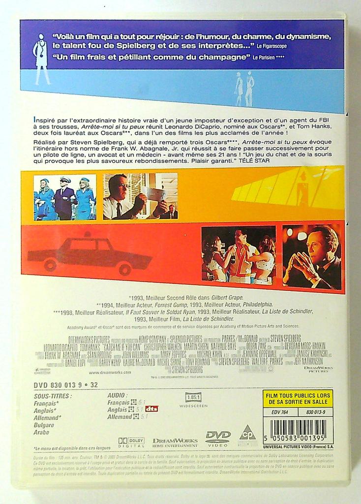 Dvd Arrête-moi si tu peux Spielberg Dicaprio Hanks