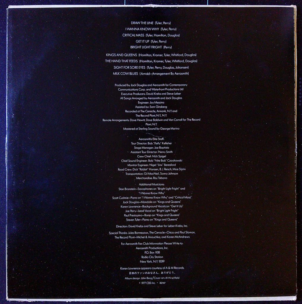 Vinyle 33t Aerosmith Draw The Line
