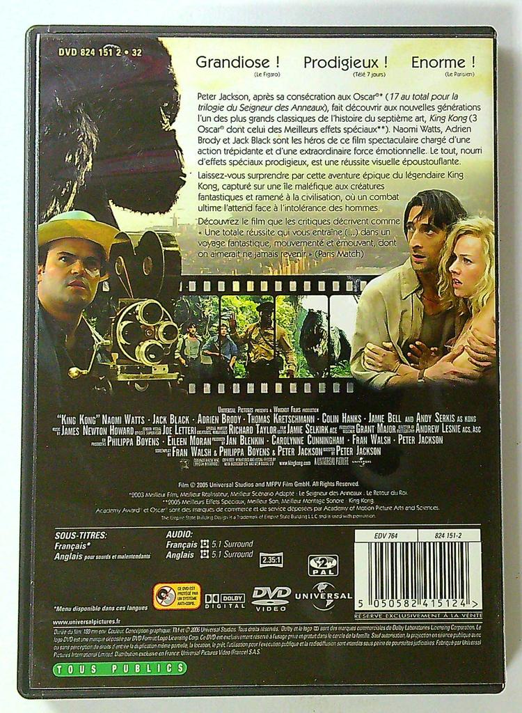 Dvd King Kong Peter Jackson Universal