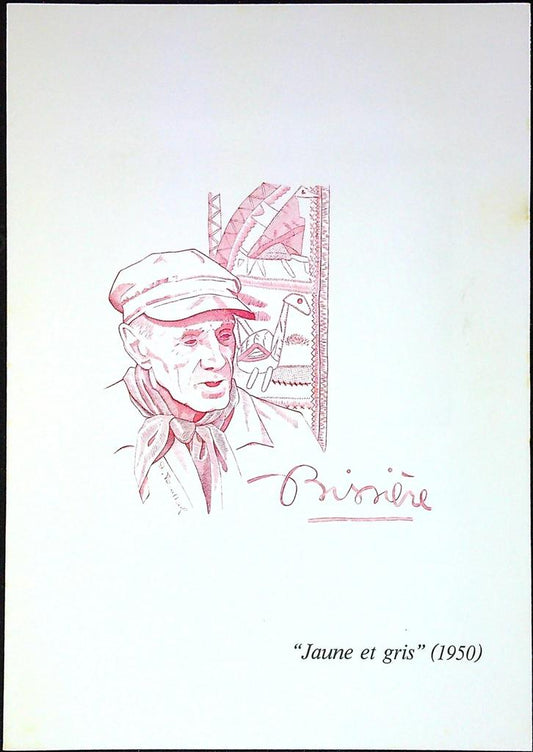 Bissière Jaune et Gris Enveloppe Dépliant Timbre 1er jour Encart Fdc Yvert et Tellier