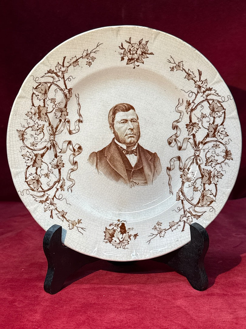 Assiette ancienne portrait homme Louis Xvi Choisy le Roi