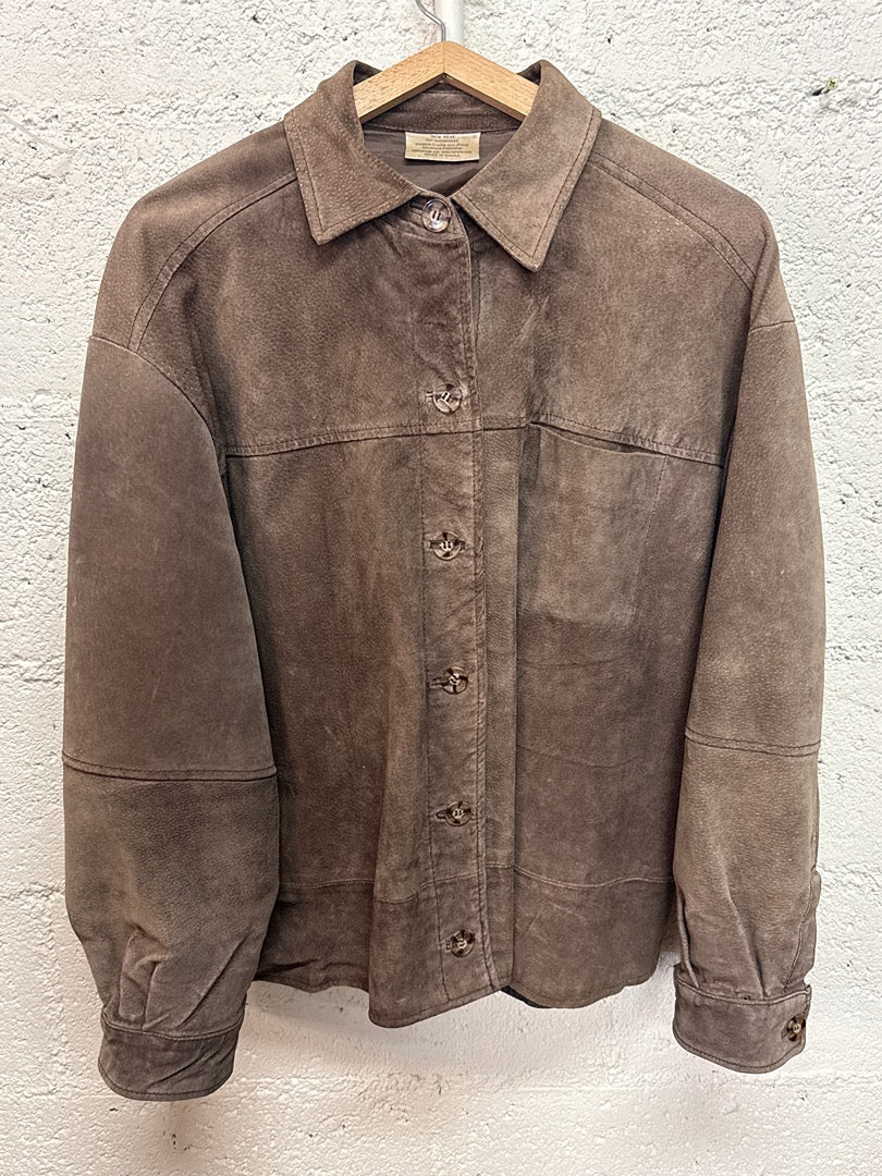 Veste Lr – Croute de cuir marron