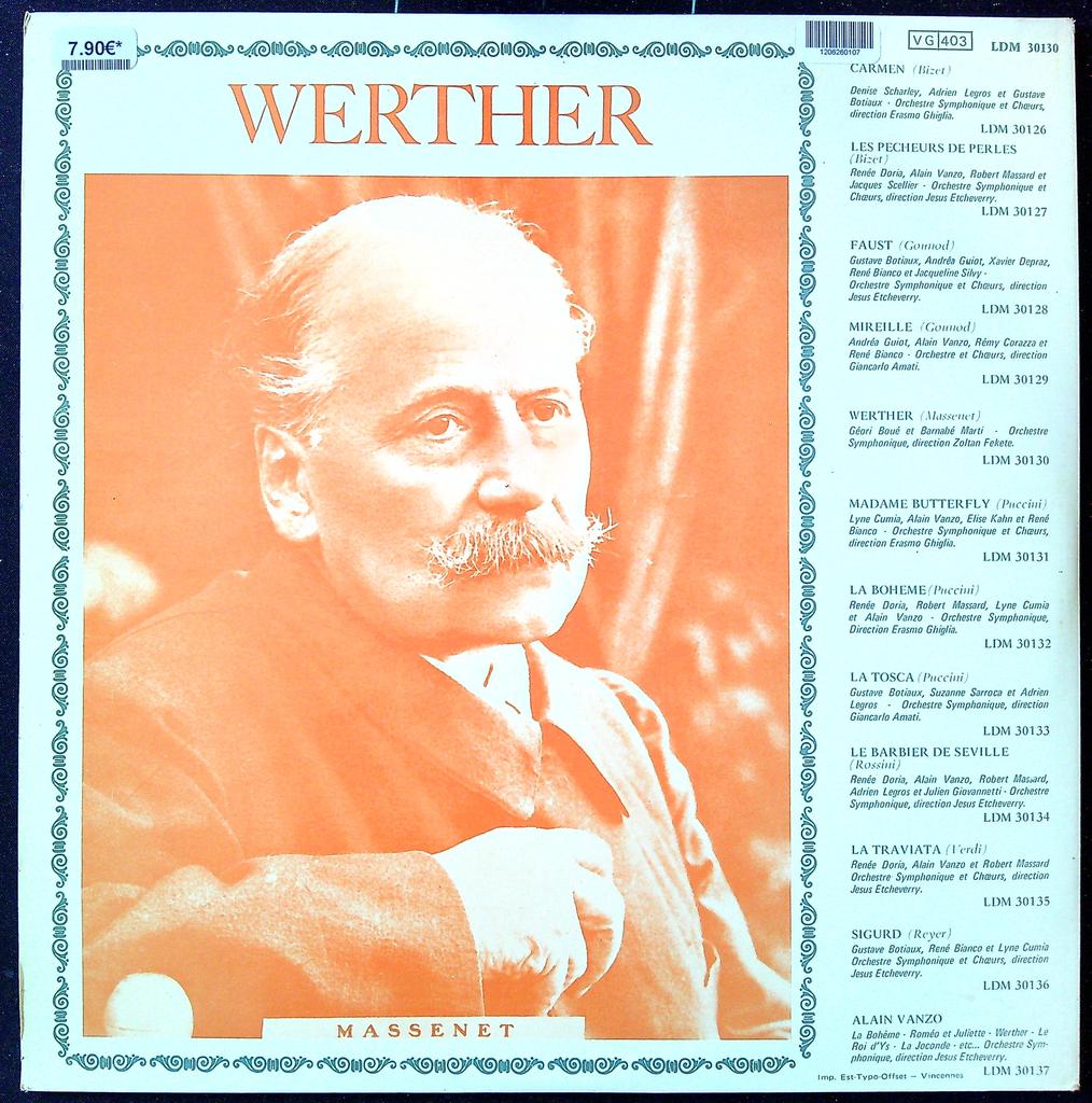 Vinyle – Massenet Werther – Musique – Opera classique