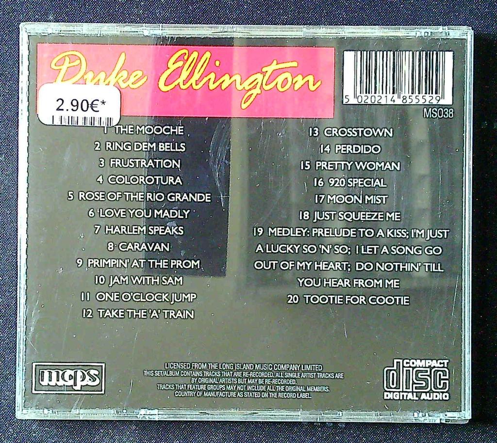 Cd – Duke Ellington Vol. 38 – Musique – Compil Jazz 20 titres