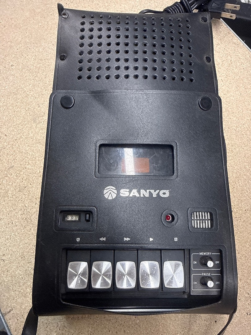 Lecteur cassette – Sanyo M 2533 – Audio – Vintage noir argent