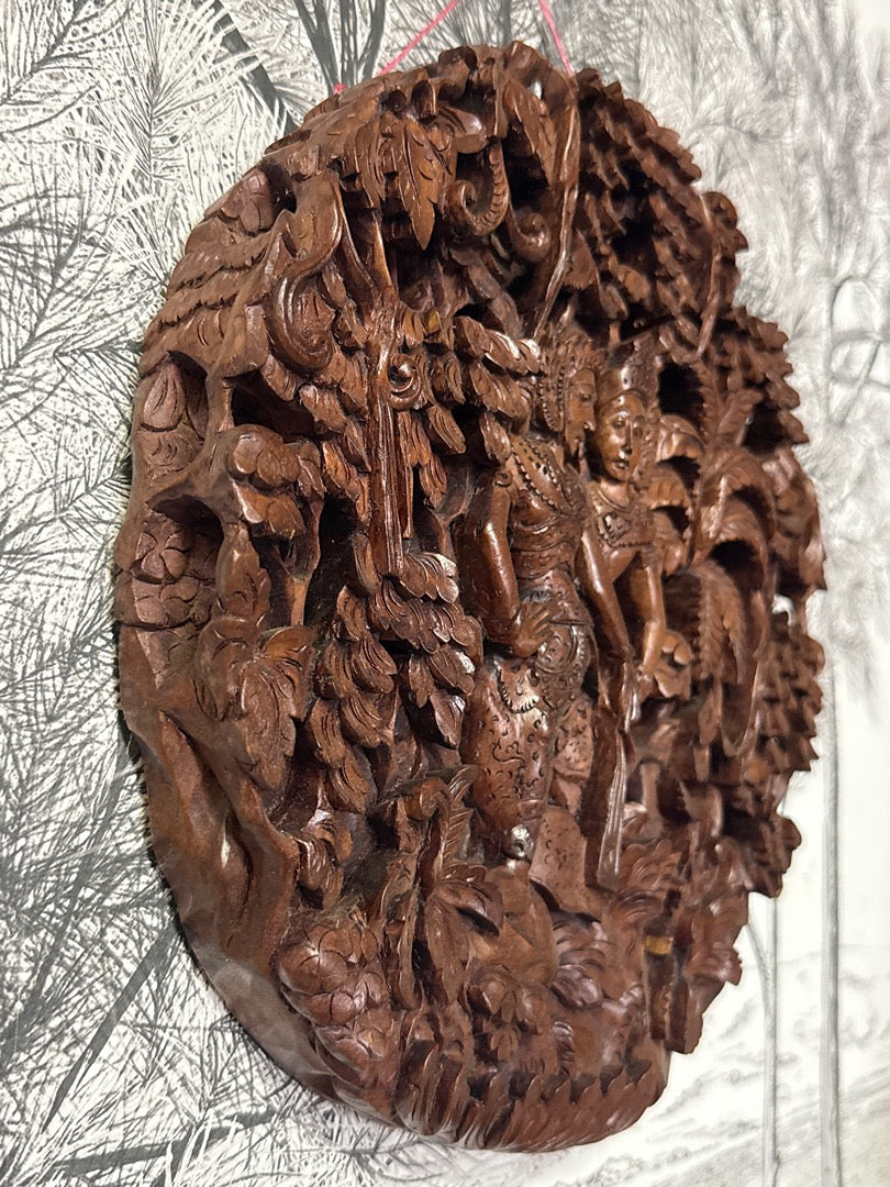 Sculpture bois – Bali – Décoration – Couple sculpté
