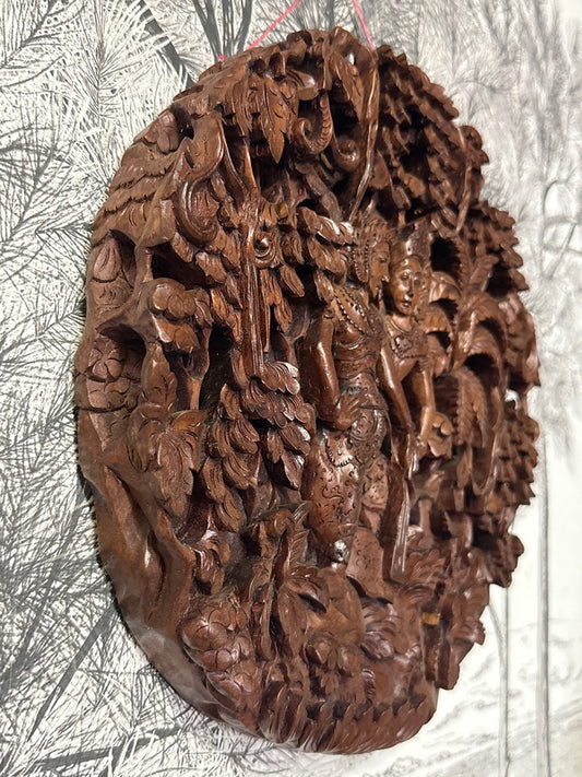 Sculpture bois – Bali – Décoration – Couple sculpté