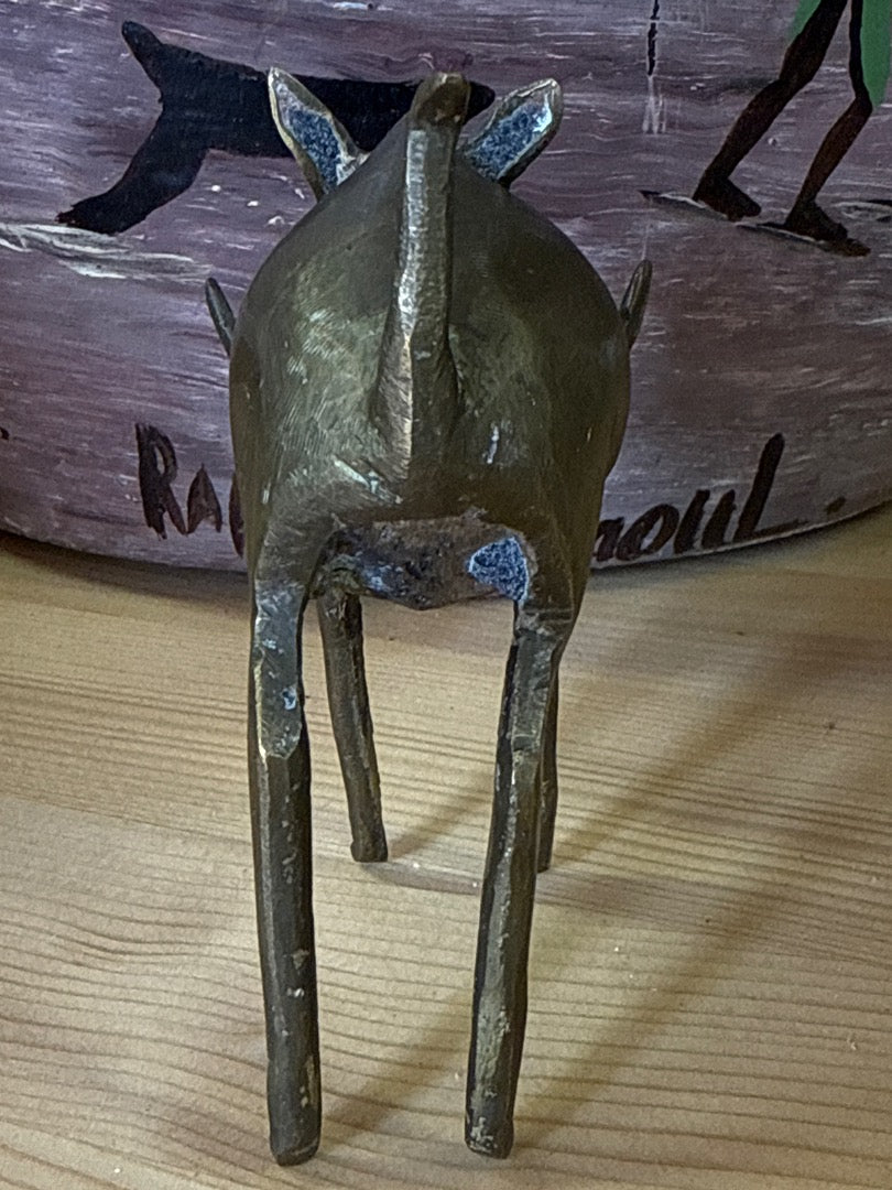 Figurines phacochères – Bronze Africain – Art – Duo vintage