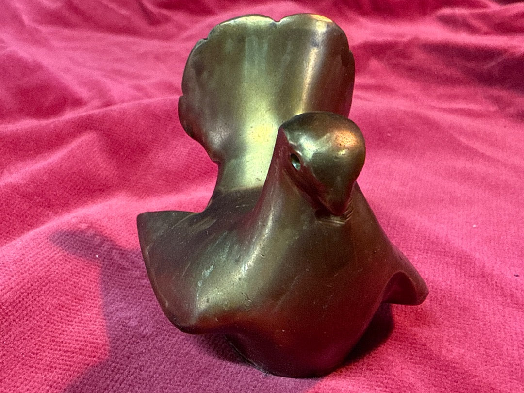 Oiseau en laiton – Vintage – Bibelot – Doré