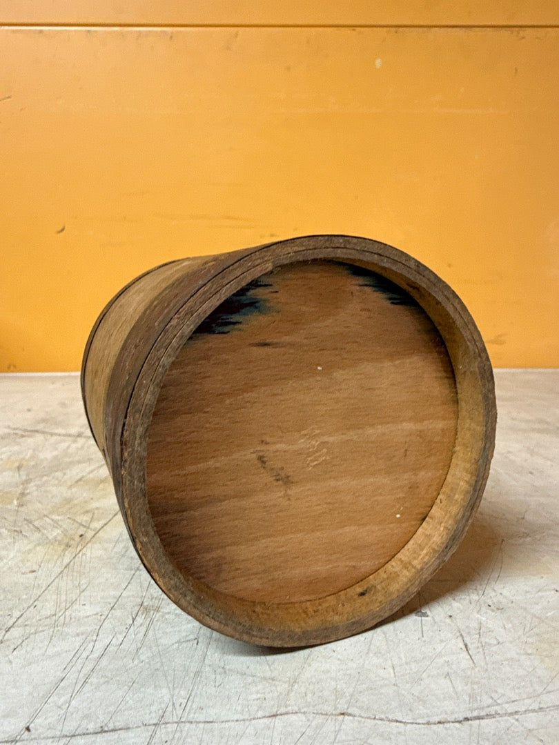 Mesure ancienne – Boîte demi-litre en bois et métal