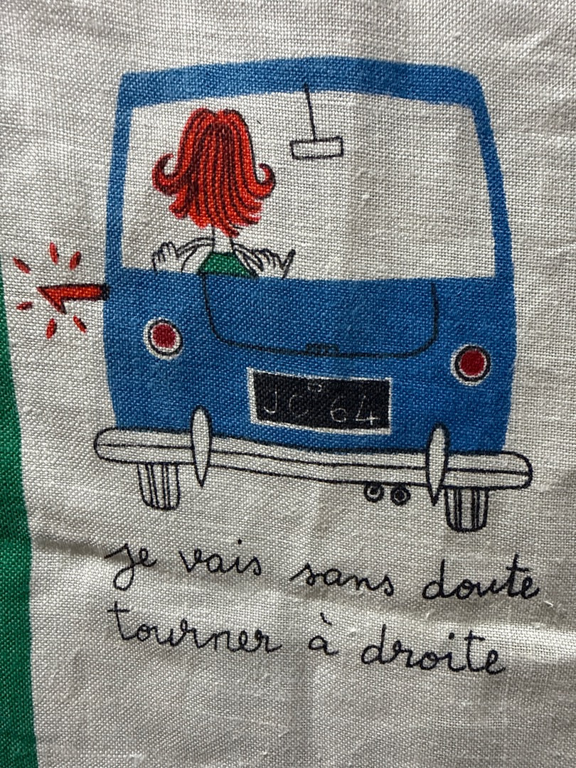 Torchon Jacques Charmoz – Code de la route au féminin