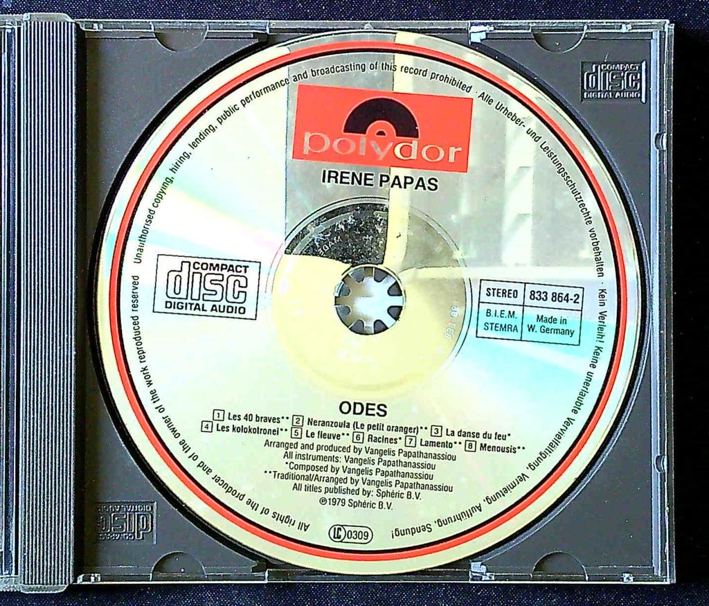 Cd – Irene Papas - Odes – Musique – Polydor West Germany