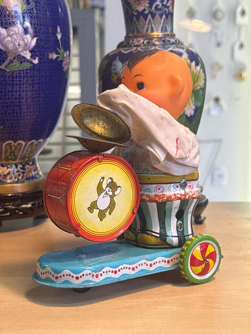Jouet mécanique – Vintage – Jouet – Batteur en tôle