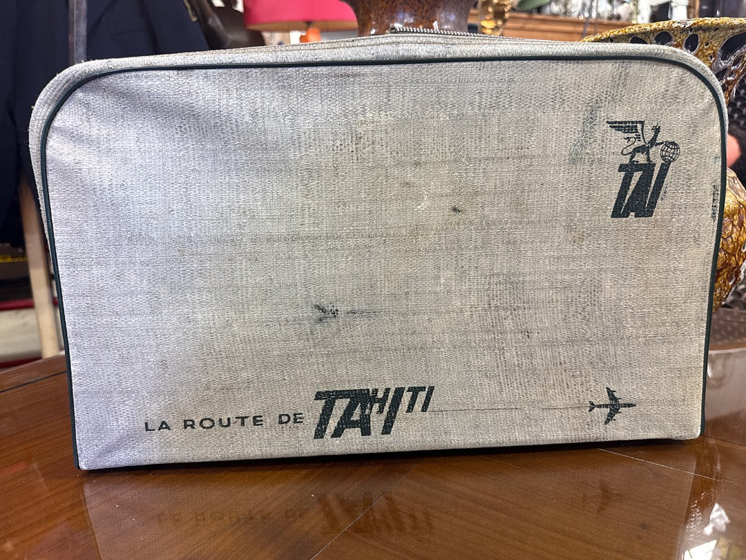 Valise vintage – Tai Route de Tahiti – Bagagerie – Toile