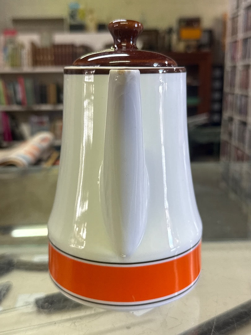 Cafetière – Melitta – Vaisselle – Vintage orange et blanche
