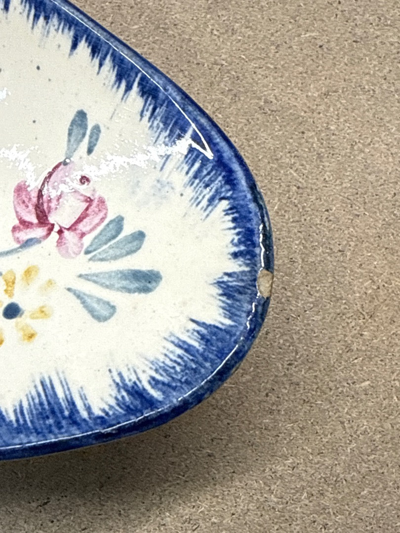 Ravier – Digoin Sarreguemines – Plat de service – Mary Lou fleurs crème
