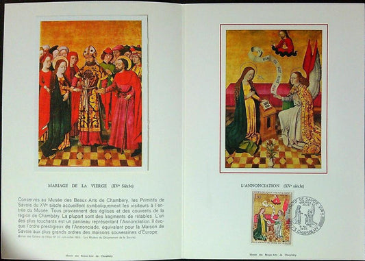 Primitif De Savoie Xv ème Enveloppe Dépliant Timbre 1er jour Encart Fdc Yvert et Tellier