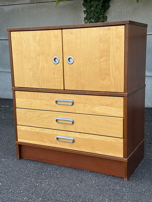 Meuble de rangement marron – Ikea Effektiv – Rangement – Caisson bois bicolore bureau
