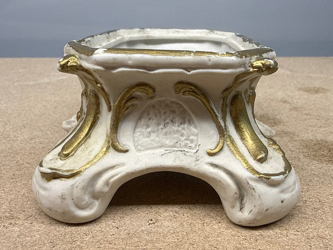 Cache-pot – Pot de fleurs – Blanc doré style rococo