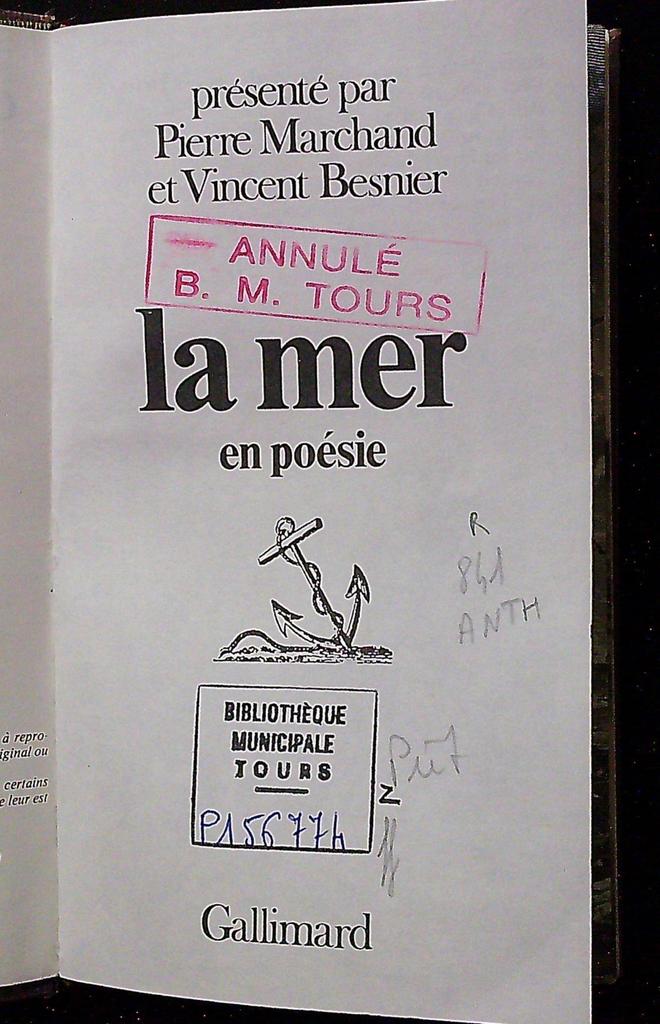 Livre – Folio Junior Gallimard – Livre – La mer en poésie