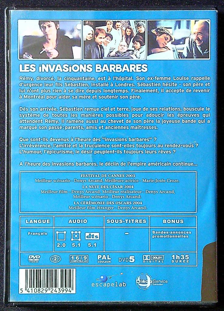 Dvd Les Invasions Barbares – Denys Arcand – Divertissement – Film récompensé