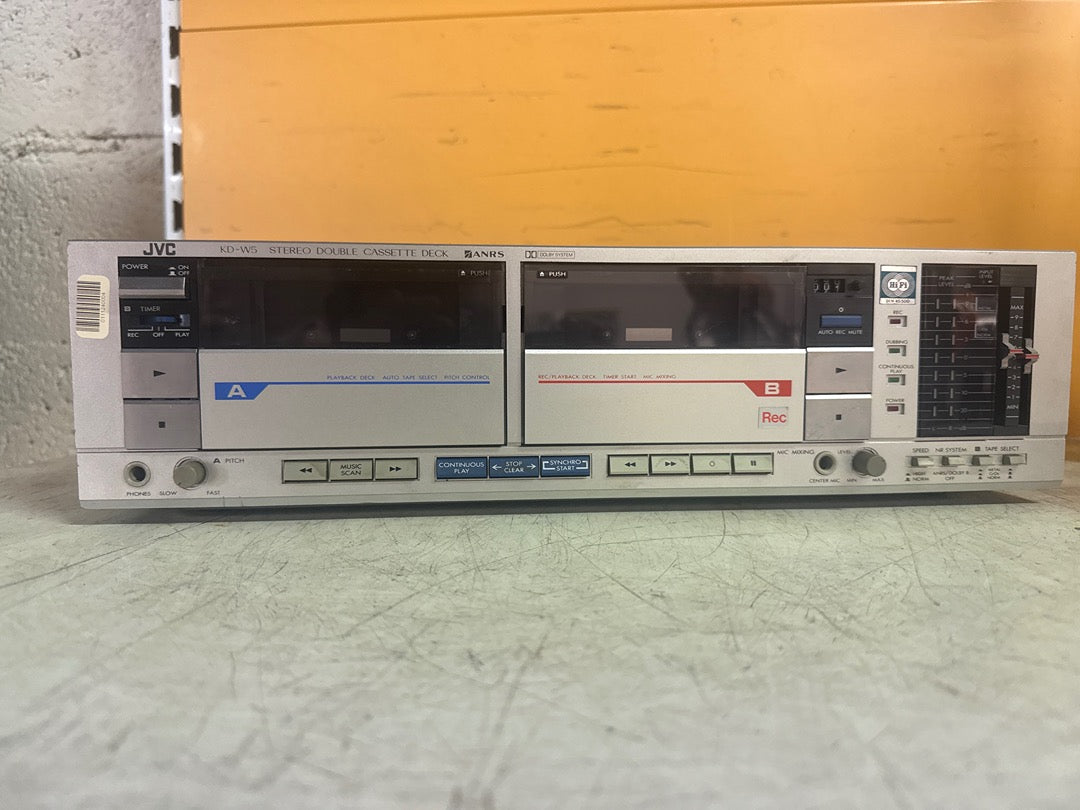 Platine Double Cassette – Jvc Kd-w5 – Elément Hi-fi – Vintage argenté métal