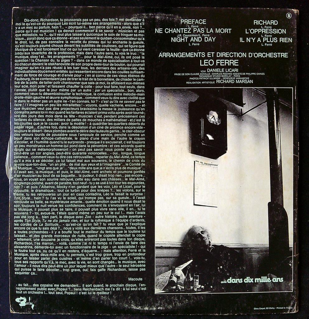 Vinyle Léo Ferré Il n'y a plus rien Barclay 33t Lp