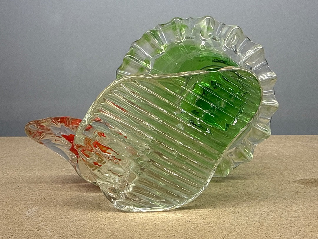 Vide-poche – Murano – Ornement – Coq en verre soufflé vert