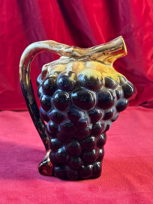 Pichet en céramique en forme de grappe de raisin, inscription « Royan », 18,5 cm