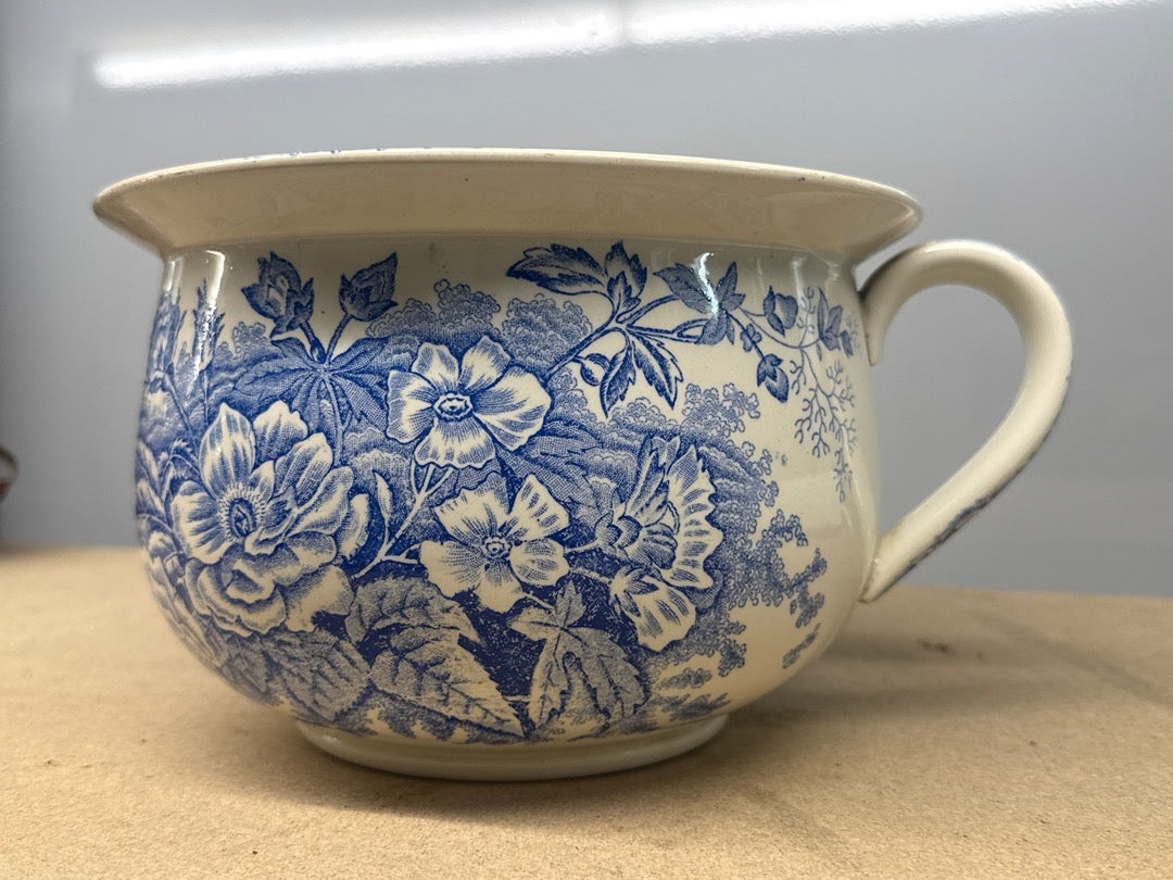 Pot de chambre – Onnaing Jardinière – Ornements – Floral bleu blanc