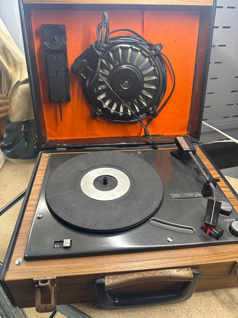 Tourne-disque – Pathé Marconi – Valise vintage bois