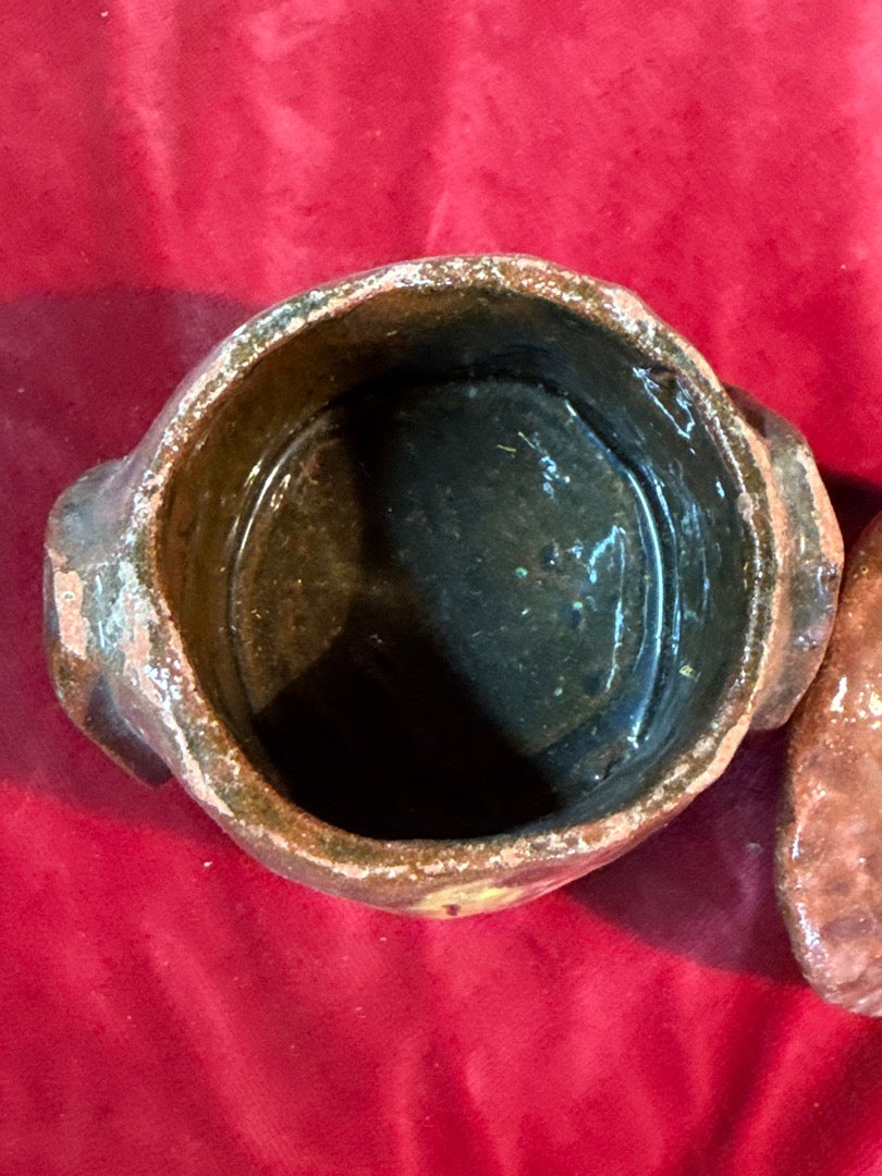 Pot en céramique – Fait main – Poterie – Décor fleuri