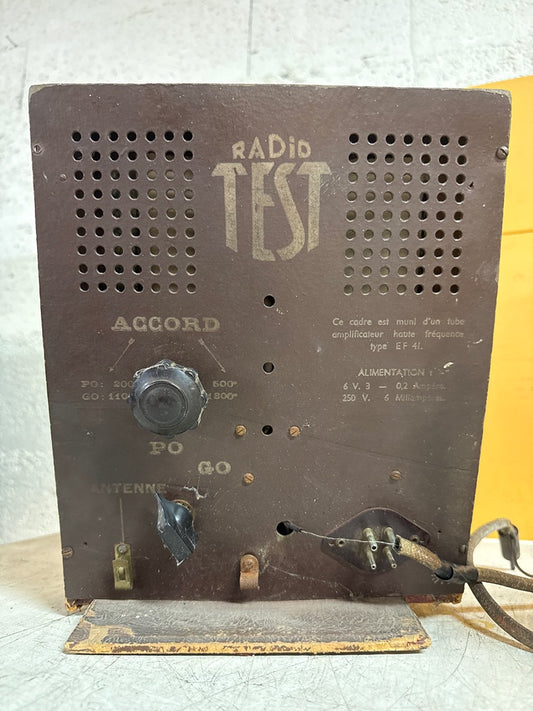 Cadre antenne Tsf – Radio Test – Ornement – Vintage d'époque