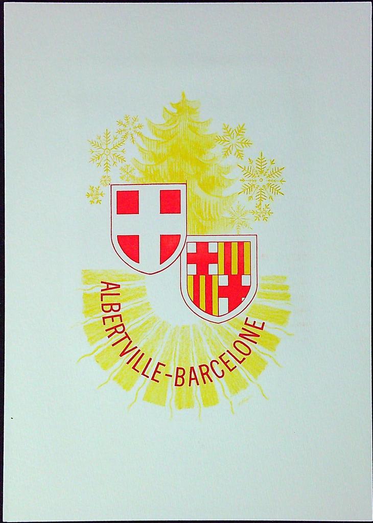 Albertville Barcelone Enveloppe Dépliant Timbre 1er jour Encart Fdc Yvert et Tellier