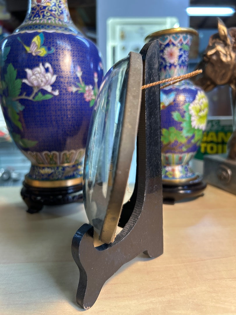 Cadre Ovale Souvenir Notre-dame de Paris Verre Bombé