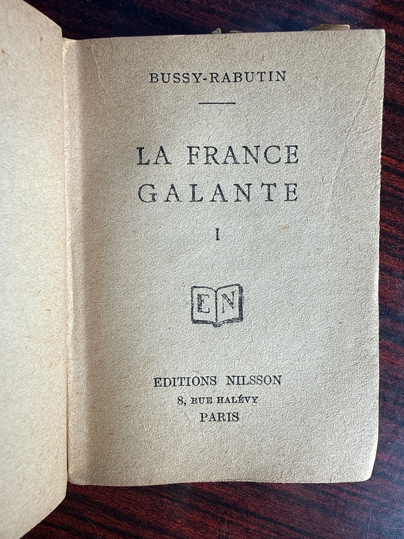 Livre – Bussy-rabutin – Littérature – La France Galante I