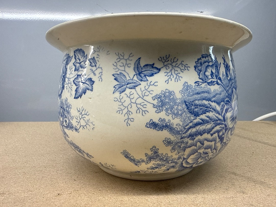 Pot de chambre – Onnaing Jardinière – Ornements – Floral bleu blanc